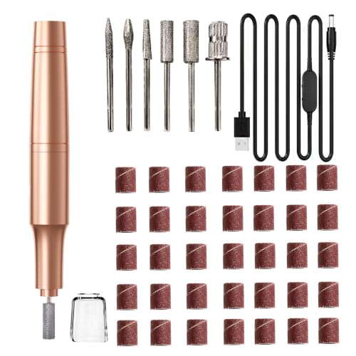 Electric Nail Drill Kit with Bits & Dust Shield - Professional Manicure Pedicure