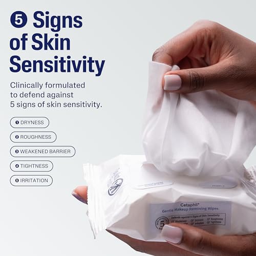 Cetaphil Gentle Makeup Remover Wipes, 25 Count | Sensitive Skin