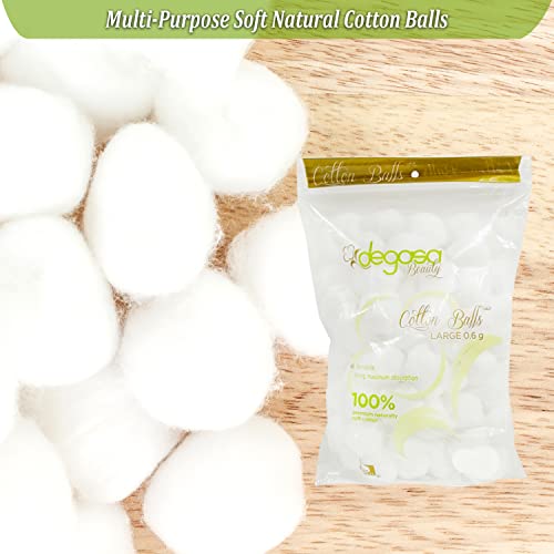 Jumbo 100% Natural Cotton Balls for Skincare & Makeup Removal (70 Count)