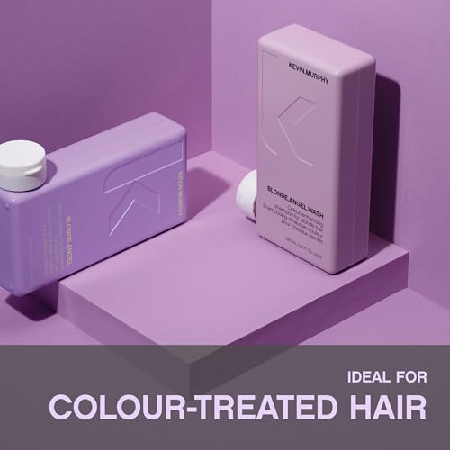 KEVIN.MURPHY BLONDE.ANGEL.WASH - Blonde Shampoo - Purple Shampoo for Blonde & Grey Hair - Colour Enhancement Hair Care - Colour Safe - Paraben & Sulphate Free - 250 mL /8.4 fl oz (Pack of 2)