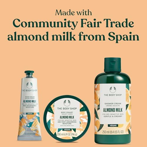 The Body Shop Almond Milk Gift Set - 3 Piece Set, Includes Shower Cream, Body Yogurt, Hand Balm, Vegan