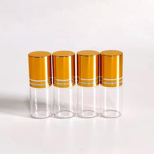 50 PCS 3ml Essential Oil Roller Bottles with Gold Caps