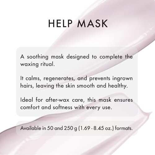 Italwax Help Line Help Mask 8.45oz (250g) ? Leave-In Soothing Mask with Tea Tree Oil and Calamine ? Calms and Protects Sensitive Skin After Waxing ? For Professional and Home Use