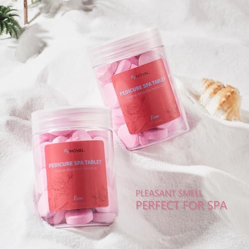NOVAL Rose Pedicure Spa Tablets - Hydrating Foot Soak for Calluses