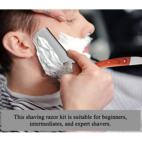 Professional Straight Razor Kit With Strop, Shaving Brush, Leather Strop - Barber Edge Razor Navaja de Barbero