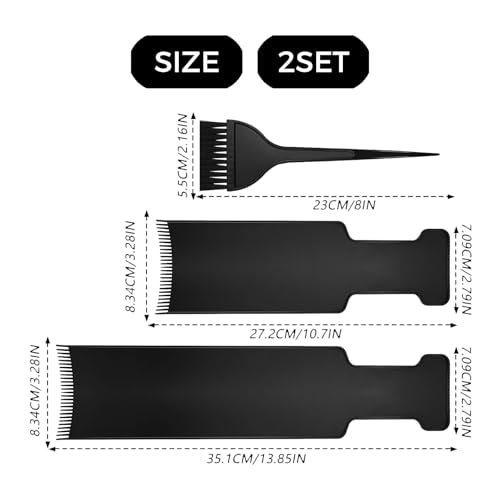 Hair Highlighting Kit: 2 Brushes & 4 Balayage Boards