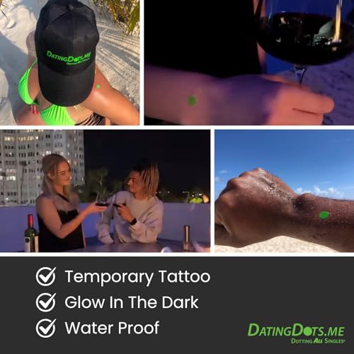 New Fun Game to Meet Singles with Temporary Tattoos | Effective Ice Breaker for Dating | Waterproof, Glow in the Dark | Unique Party Game for Singles