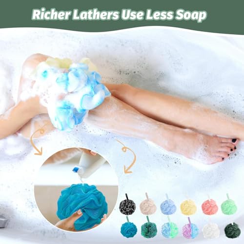 6-Pack Loofah Shower Sponge Body Scrubber