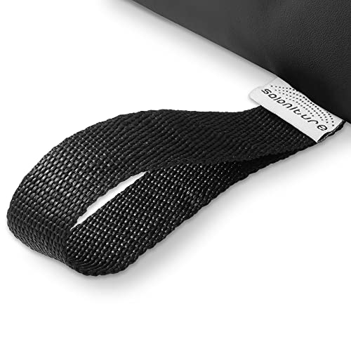 Saloniture Half Round Massage Table Bolster Pillow, 26 x 6 x 3 Inch - Black