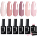 Beetles Nude Pink Gel Polish Set - 6 Cozy Fall Colors