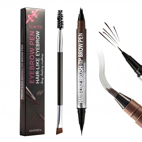 4D Waterproof Eyebrow Pencil for Precision Hair-Like Strokes - Light Brown