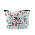 G2TUP POTS Inspired Gift - Makeup Bag, Awareness Cosmetic Bag, POTS Syndrome Fighter Gift