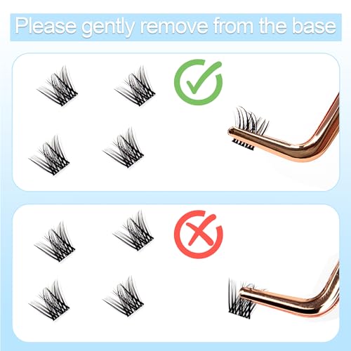 10-12mm D Curl Lash Clusters - 144Pcs DIY Eyelash Extensions