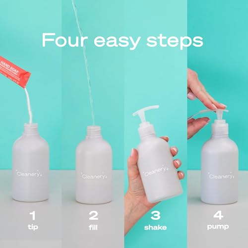 Moisturizing Hand Soap Refill Powder Concentrate 4 Pack, 10 fl oz refills, Coconut & Sandalwood