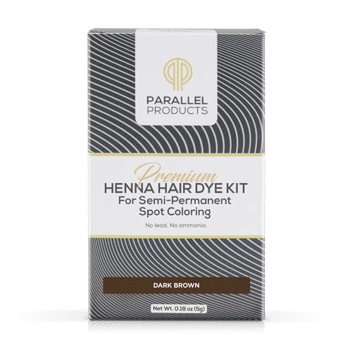 Premium Dark Brown Henna Hair Dye Kit for Spot Coloring - 5g