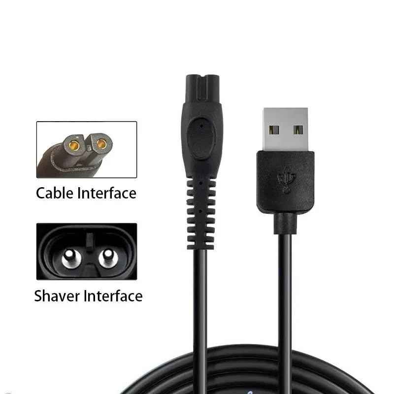 Tuchaolan 5V USB Charging Cable for Phillips Norelco One Blade PQ888 PQ889 MG5910 MG7900 MG7910 MG9510 MG9520 S5885 S7886 Charger Cord Adapter Electric Shaver USB Plug Charging