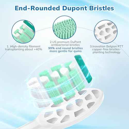 Replacement Toothbrush Heads Compatible with Philips Sonicare£º16 Pack Soft Replacement Electric Brush Head for 4100 5100 6100 HX9023/65 W Optimal Control Snap-on System£¨B&W£©