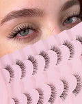 Jiocolor Cat Eye Wispy False Lashes - 7 Pairs Natural Look