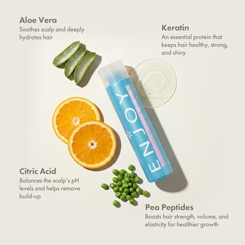 Enjoy Leave In Conditioner - Eliminates Frizz Cleansing Moisturizing Smoothing - Sulfate Free For Thick Coarse or Curly Hair (10.1 Fl Oz) | Dual-use formula, Essential moisture, Instant detangling, Luminous shine, Sealing pH balance, Weightless results
