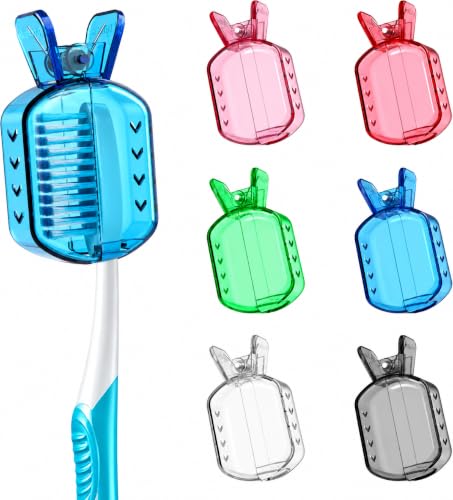 Frekare Transparent Clip-On Toothbrush Covers for Travel & Household