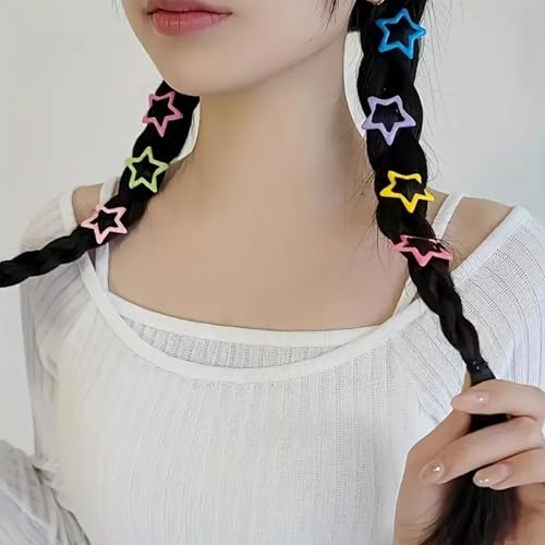 Star Hair Clips 100 Piece Set Metal Snap Barrettes 1.18"