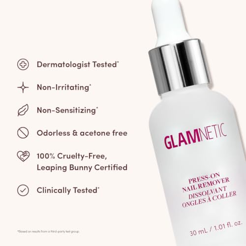 Glamnetic Press-On Nail Remover Serum - Gentle Acetone-Free Formula (30ml)