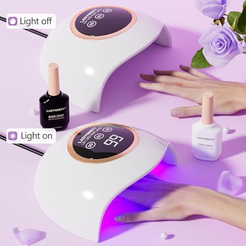 LadyMisty 72W UV LED Nail Lamp with 18 Beads & LCD Display