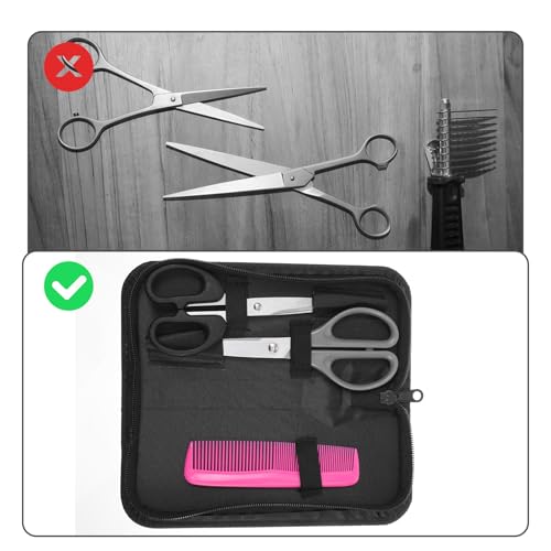 Professional Scissor Case for Hair Stylists – 2 Pack with Zipper