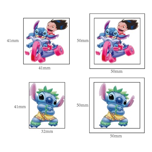 40Sheets Cartoon Stitch Temporary Tattoos Birthday Themed Party Supplies Decoration Favors Cartoon Cute Waterproof Sticker for Kids Boys Home Activity Class Prizes Christmas Rewards