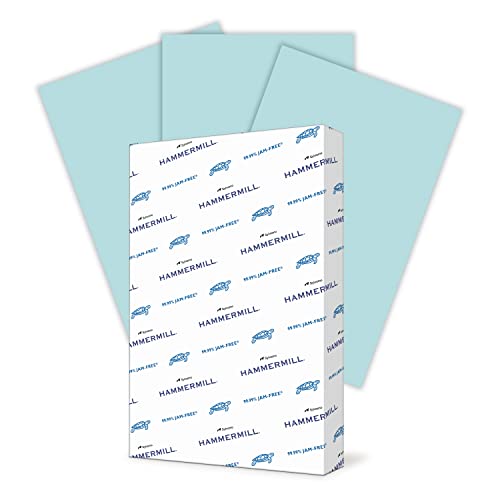 Hammermill Colored Paper, 20 lb Blue Printer Paper, 11 x 17-1 Ream (500 Sheets) - Made in the USA, Pastel Paper, 102137R