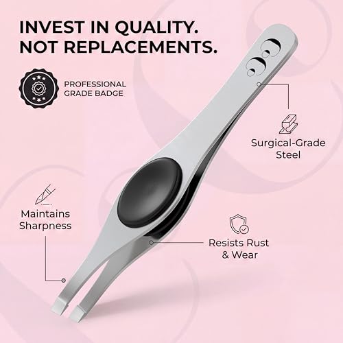 CoCo's Precision Slant Tip Eyebrow Tweezers – Stainless Steel Grooming Tool