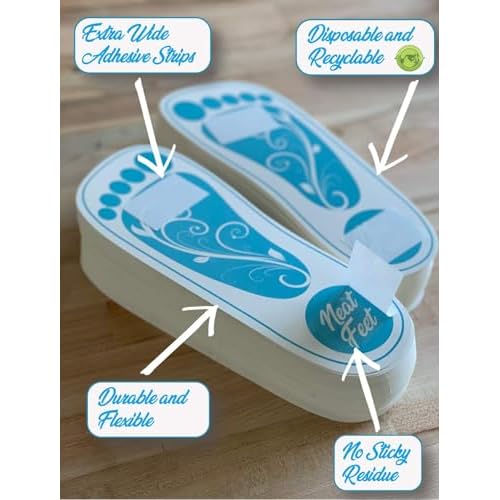 25 Pairs (50 feet) Premium Disposable Spray Tanning Feet Pads for Sunless Tanning