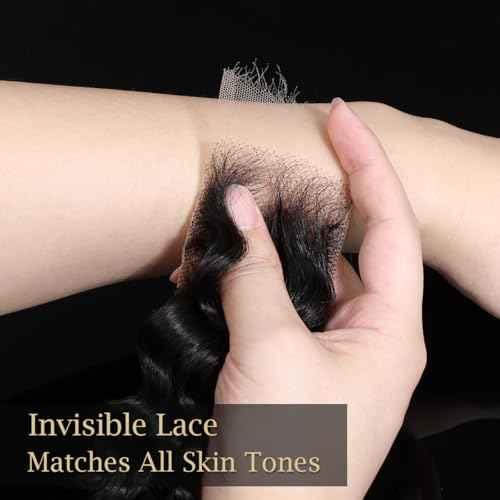 Knots Bleached CindiRiver 2x6 HD Lace Closure Deep Wave Virgin Human Hair With Invisible Real HD Lace, Natural Hairline, Skinlike Lace Frontal Closure Only