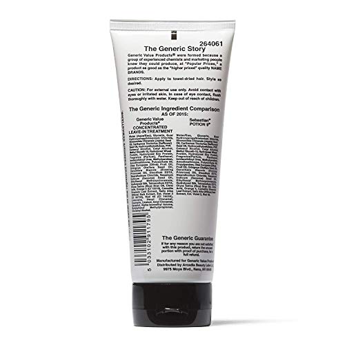 Generic Value Products Concentrated LeaveIn Conditioner Treatment, Nourishes, Revitalizes, Repairs Damaged Hair, 6.8 Oz