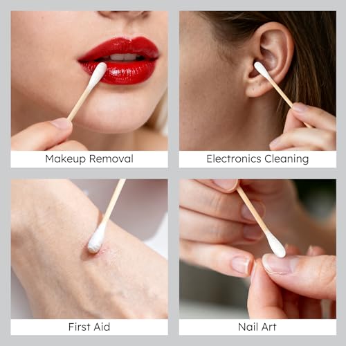 Bulk Cotton Swabs Pack - 1500 Individually Wrapped Ear & Makeup Q-tips