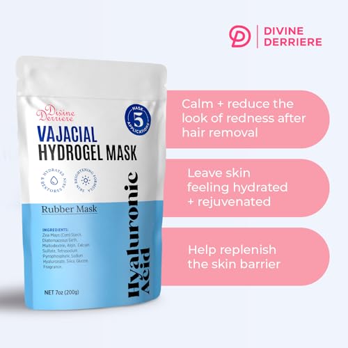 Divine Derriere Hydrogel Vajacial Mask - Premium Modeling Rubber Mask with Hyaluronic Acid, Deeply Purifying & Super Hydrating Hydro-jelly Sheet Masks, Complete Peel-Off Jelly Mask Powder Kit