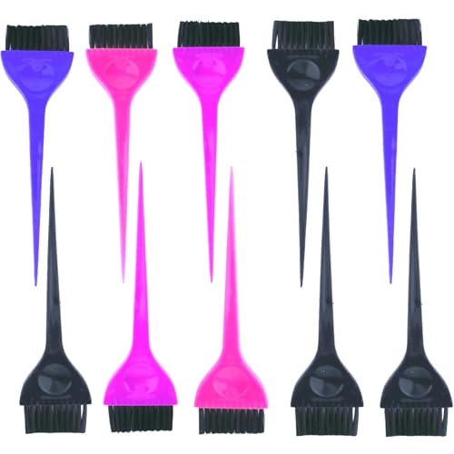 10 Pcs Hair Coloring Dye Brush Set Salon & Home Tinting Tools