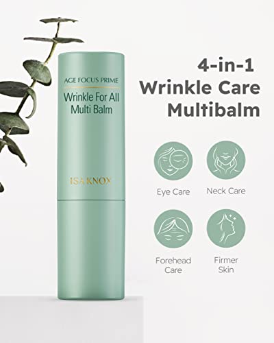 Isa Knox Korean Wrinkle Multi Balm Stick (Pack of 2, 0.2+0.2oz) - Moisturizing & Nourishing Oil Balm Stick for Eye, Neck, Lip. Helps Skin Texture, Castor, Moringa, Argan Oils | Korean Skincare