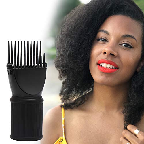 Segbeauty Blow Dryer Comb Attachment - Dual Teeth Black Brush