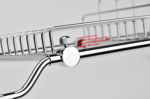 Expandable Brass Bathtub Caddy with Chrome Finish