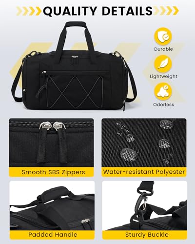 Vorspack 21" Gym Duffel Bag with Shoe Compartment & Wet Pocket
