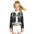 Golden Cosplay Costume Halloween Outfit – Jacket, T-Shirt & Shorts