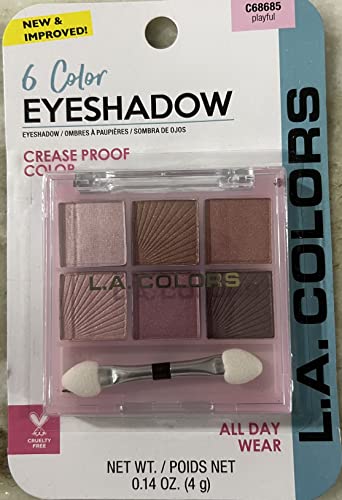 L.A. Colors 6-Color Eyeshadow Palette | Metallic Lucky