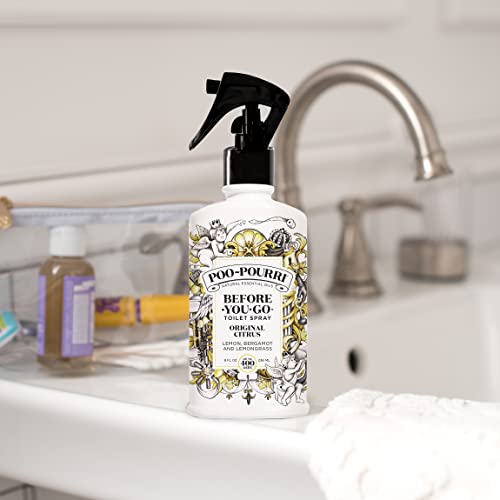 Poo-Pourri Before-You-Go Toilet Spray, Original Citrus, 8 Fl Oz - Lemon, Bergamot and Lemongrass