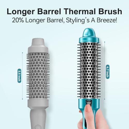 Farery 1.5 Inch Ceramic Curling Iron & Volumizing Styling Brush