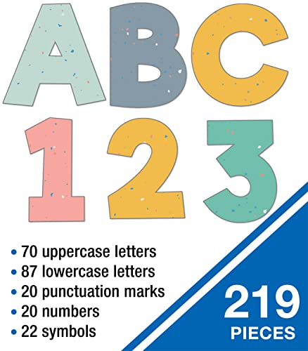 Carson Dellosa We Belong 219pc Pastel Bulletin Board Letters, 4" Letters & Numbers Bulletin Board Decorations for White Board, Bulletin Board, Cork Board, Message Board, Letter Board, Classroom Decor