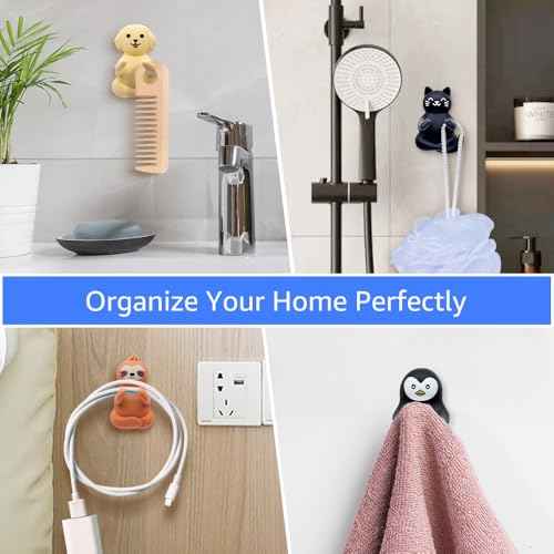 Cat Holder Shaver Organizer, Black Cat Bathroom Decor Razor Holder Wall Mount, Valentine's Day Birthday Gifts for Women Boyfriend Girlfriend, Emotiona Gifts for Wife Husband Dad Mom Cat Lover