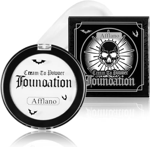 White Cream to Powder Foundation Makeup for Halloween Costumes