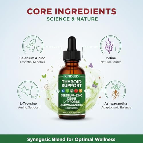 Thyroid Support Drops with Iodine, Zinc, Selenium & Ashwagandha - 4 FL.OZ