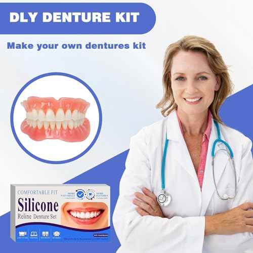 Veneers Teeth for Women, DIY Denture Kit, Do It Yourself False Teeth, Upper and Lower Matching Set, Fix Your Smile at Within Minutes, 1PCS